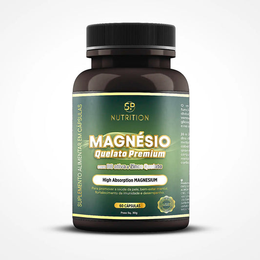 Magnésio com B6 Ativa e Zinco Quelato – 150 mg – 60 cápsulas – 30 doses